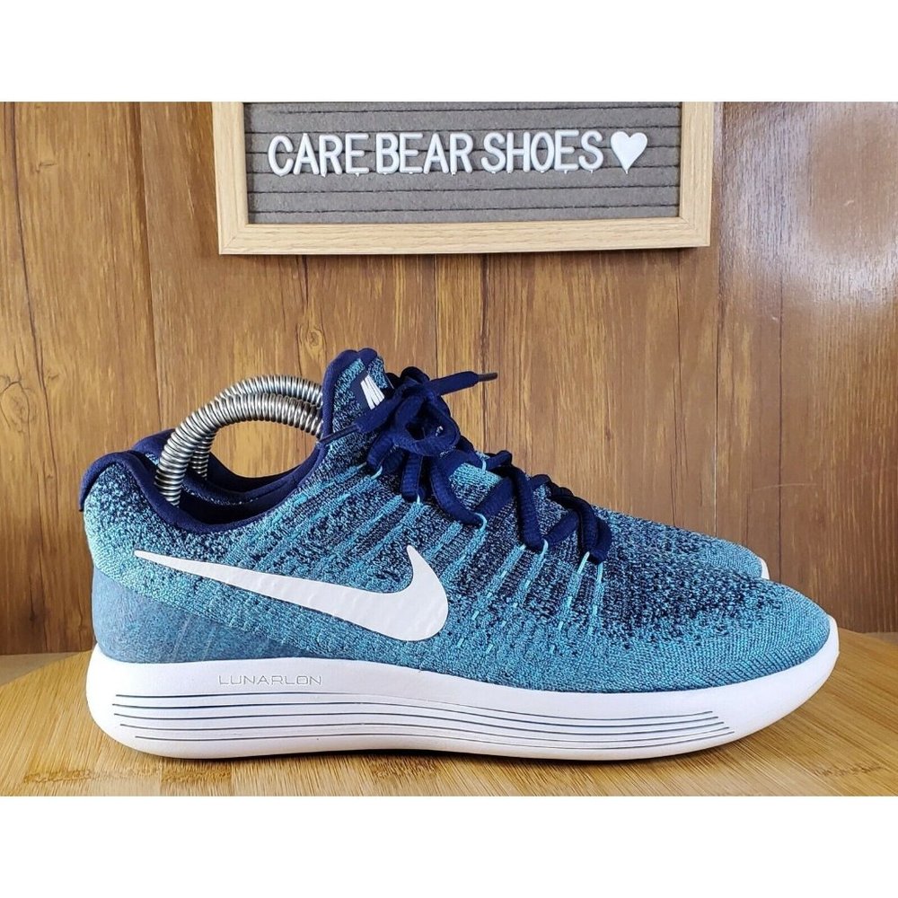 Nike Lunarepic Low Flyknit 2 GS Youth Sz 6.5Y  Running Shoe blue 869990 400